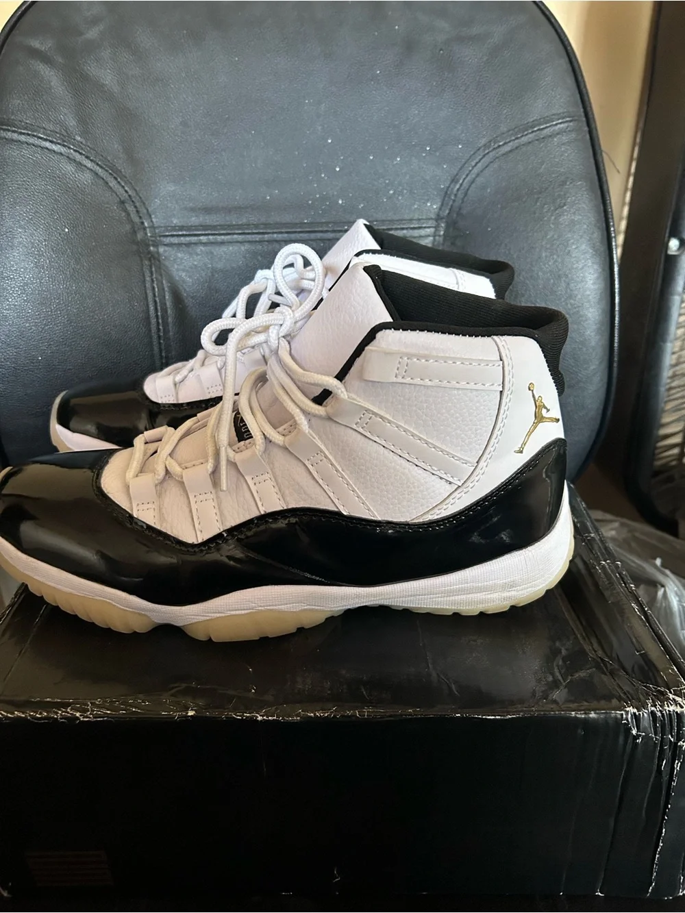 Jordan Men's Retro High-Top Sneakers in Black, White and Gum
